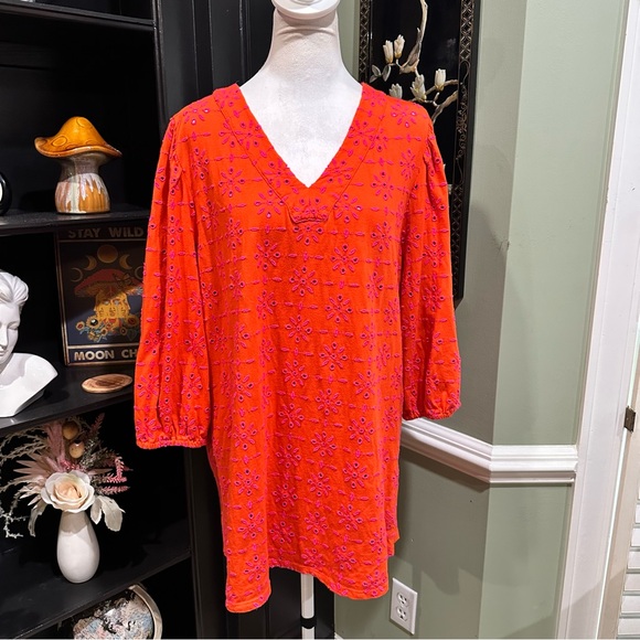 J. Jill Embroidered Cotton Tunic Blouse – Size 2X - Picture 1 of 12